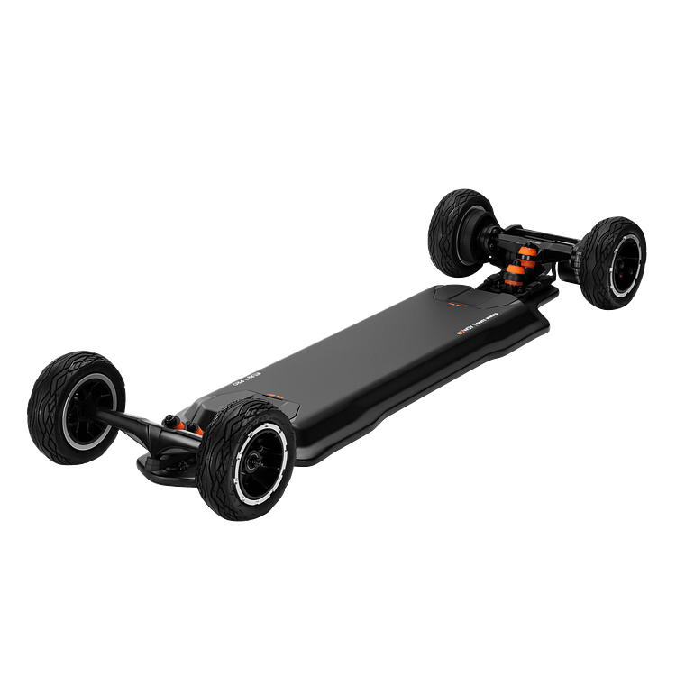 EXWAY® Atlas Pro All-Terrain Electric Skateboard bottom of board upside down